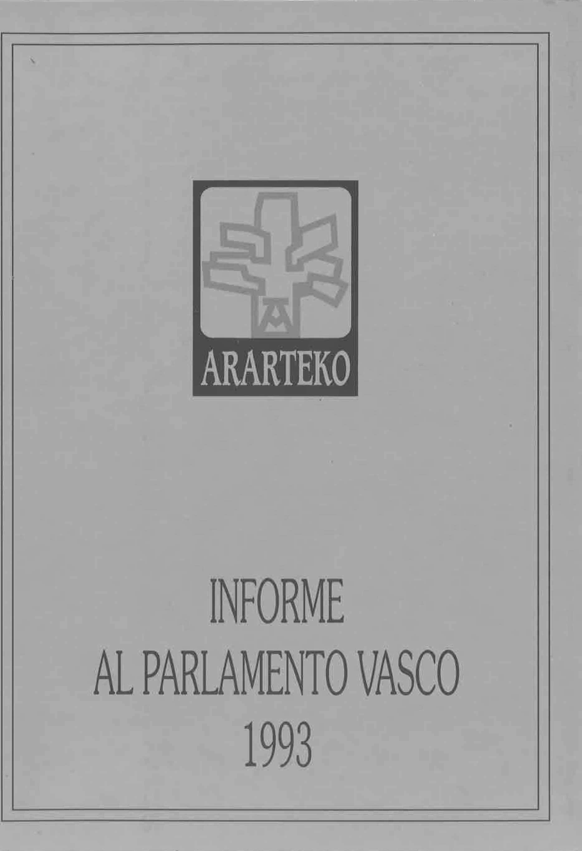 Informe del Ararteko al Parlamento Vasco año 1993